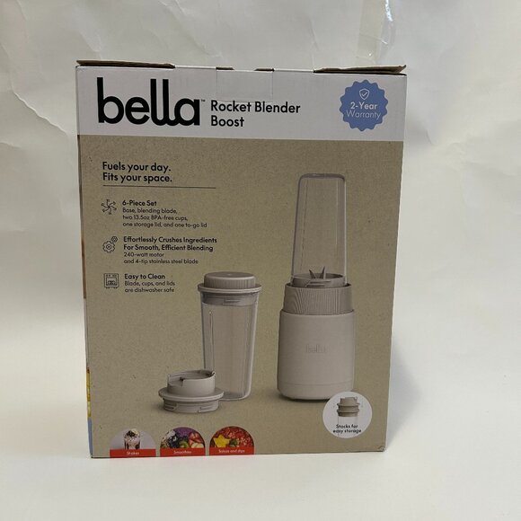 Bella Rocket Blender Boost 6 piece set 43010A1 item # 35125 oatmilk NIB - Picture 1 of 6